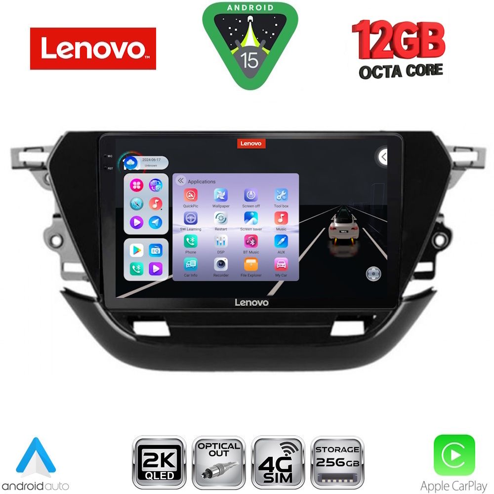 Βλησαρούλης Car Center - LENOVO SSZ 12487_CPA (9inc) MULTIMEDIA TABLET for OPEL CORSA F mod. 2019-2024