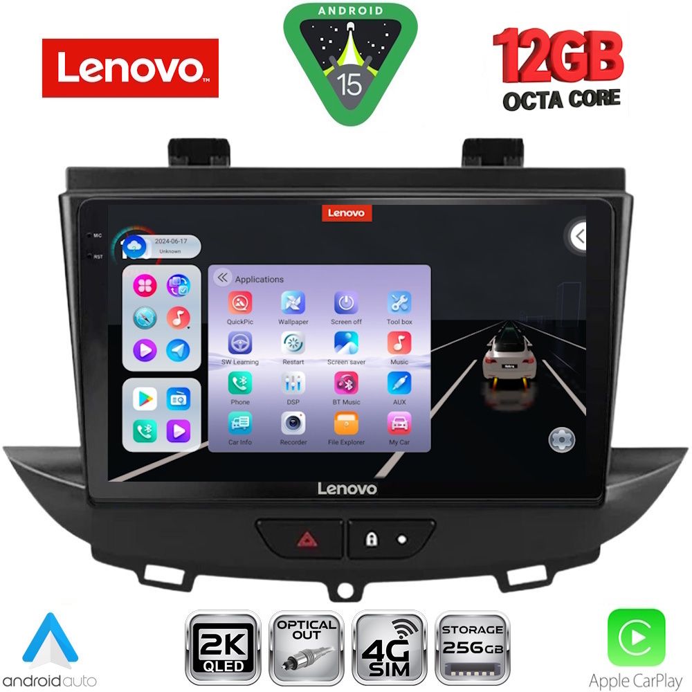 Βλησαρούλης Car Center - LENOVO SSZ 12490_CPA (9inc) MULTIMEDIA TABLET for OPEL CROSSLAND – GRANDLAND mod. 2017-2025
