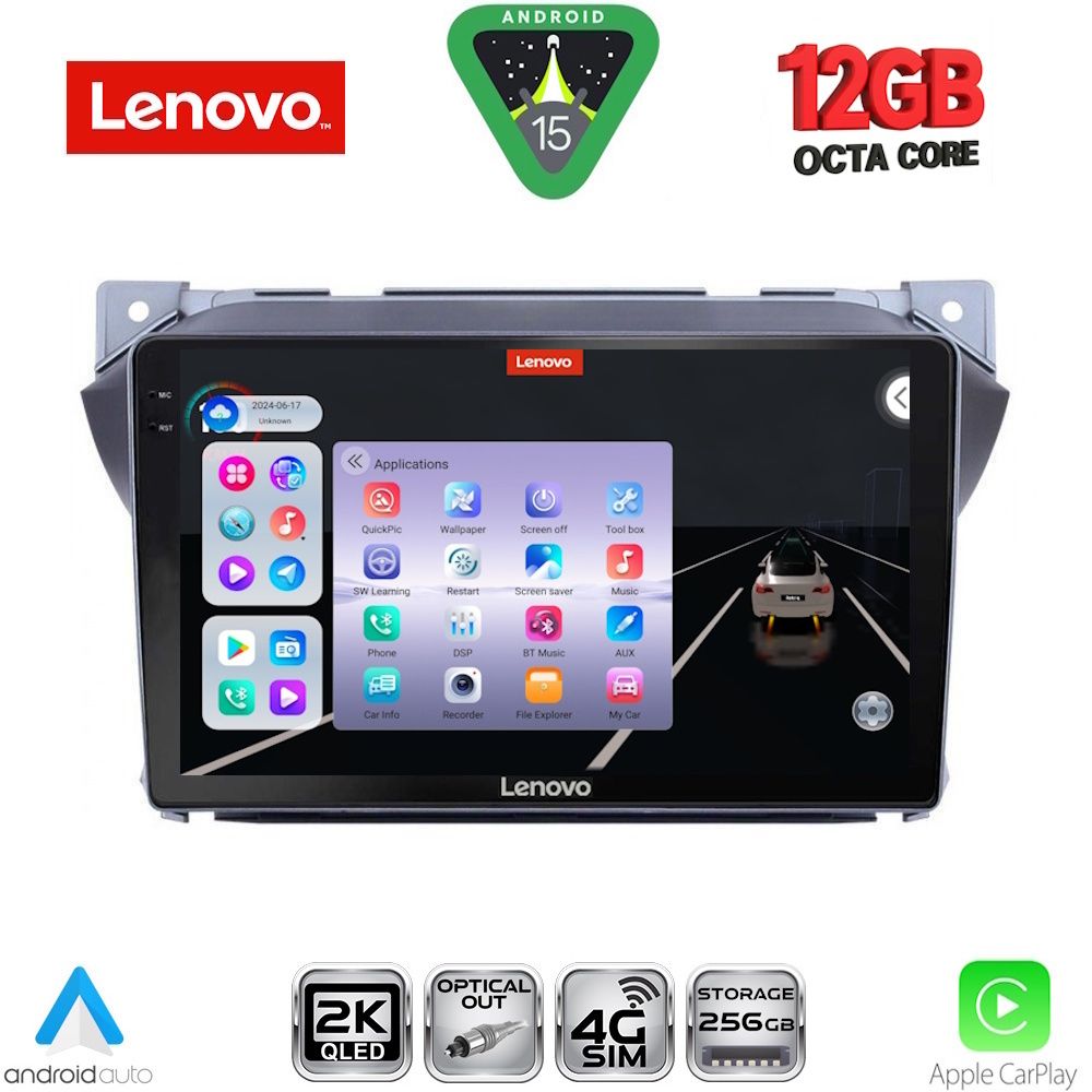 Βλησαρούλης Car Center - LENOVO SSZ 12670_CPA (9inc) MULTIMEDIA TABLET for SUZUKI ALTO - NISSAN PIXO mod. 2009-2014