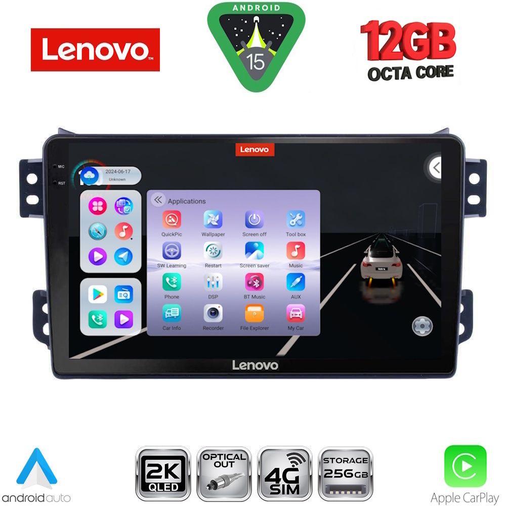 Βλησαρούλης Car Center - LENOVO SSZ 12682_CPA (9inc) MULTIMEDIA TABLET for OPEL AGILA - SUZUKI SPLASH mod. 2008-2018