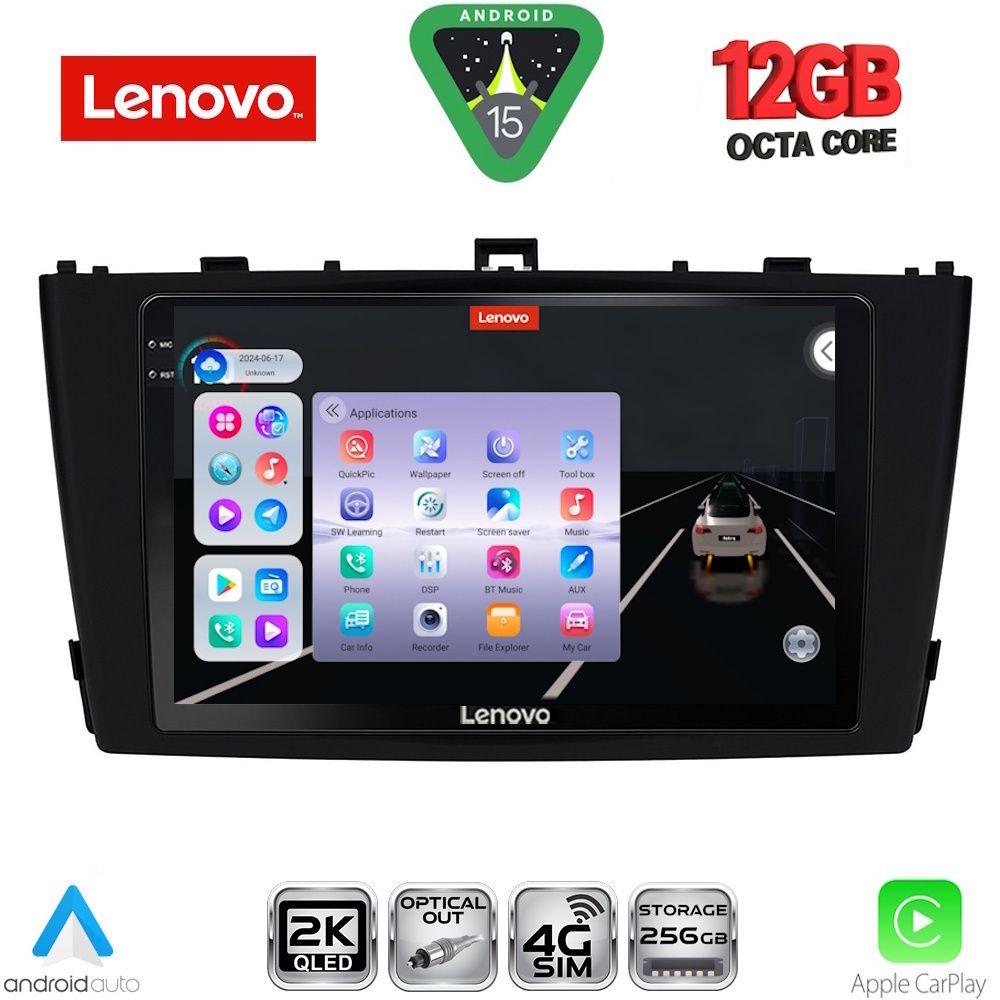 Βλησαρούλης Car Center - LENOVO SSZ 12705BL_CPA (9inc) MULTIMEDIA TABLET for TOYOTA AVENSIS (T27) mod. 2009-2015 (BLACK)
