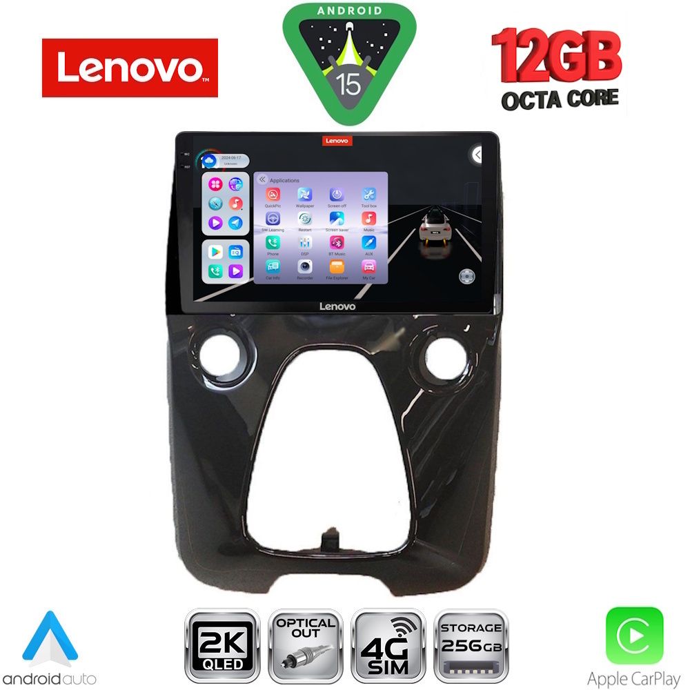 Βλησαρούλης Car Center - LENOVO SSZ 12708_CPA A/C (10inc) MULTIMEDIA TABLET for CITROEN C1-PEUGEOT 108-TOYOTA AYGO mod. 2014-2022