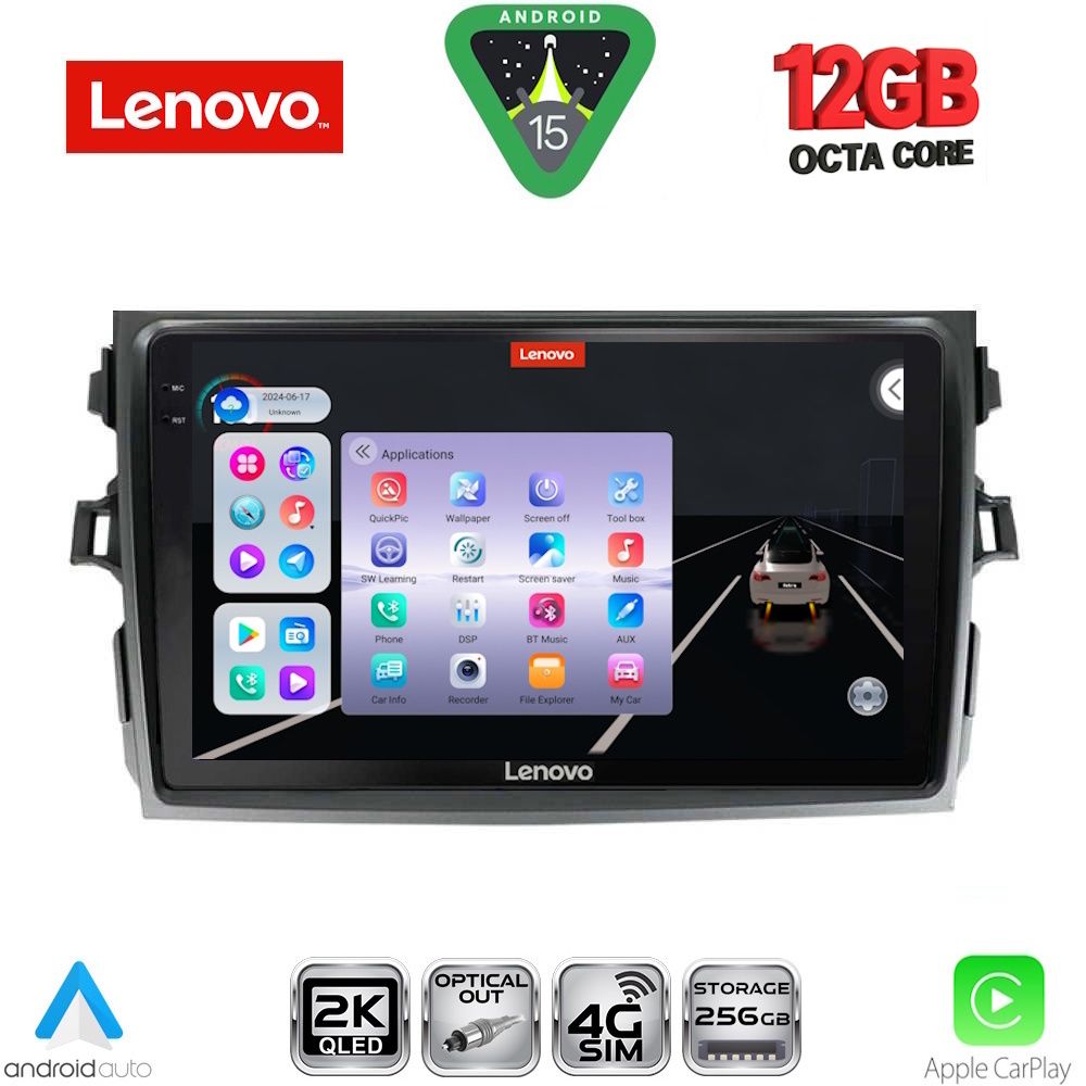 Βλησαρούλης Car Center - LENOVO SSZ 12713_CPA (9inc) MULTIMEDIA TABLET for TOYOTA COROLLA 4D mod. 2006-2012