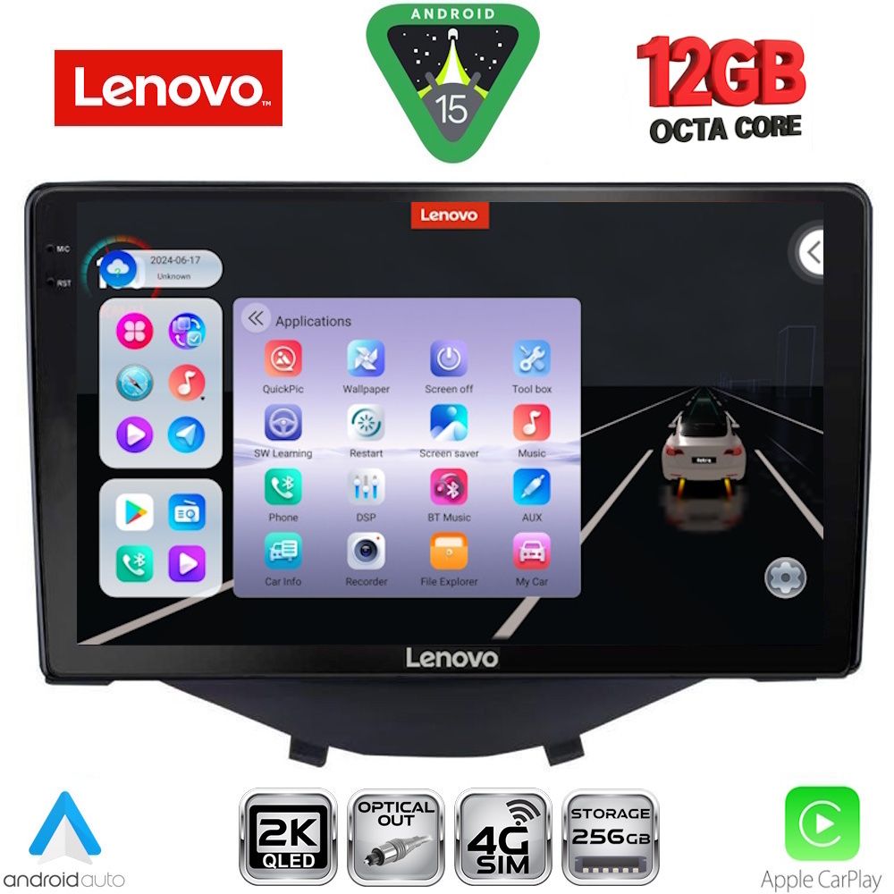 Βλησαρούλης Car Center - LENOVO SSZ 12715_CPA CLIMA-A/C (9inc) MULTIMEDIA TABLET for CITROEN C1-PEUGEOT 108-TOYOTA AYGO mod. 2014-2022