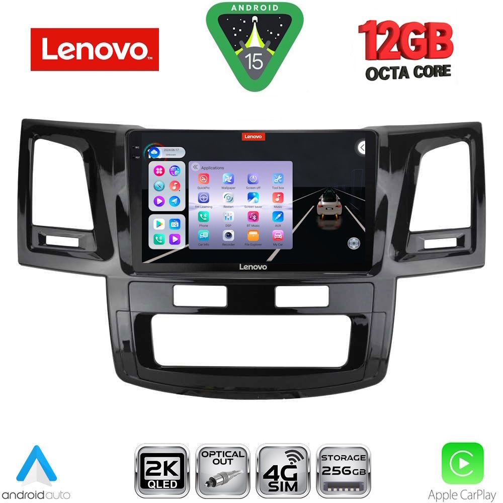 Βλησαρούλης Car Center - LENOVO SSZ 12720_CPA (9inc) MULTIMEDIA TABLET for TOYOTA HILUX mod. 2005-2016