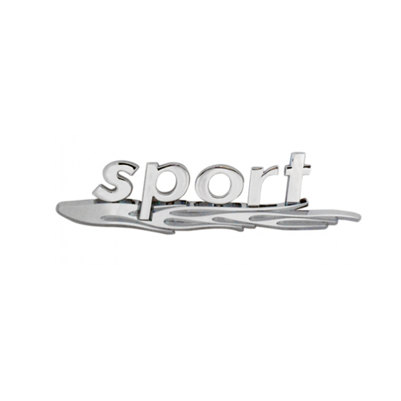 Βλησαρούλης Car Center - Αυτοκόλλητo Χρωμίου 3D ''Sport&Fire'' 16cm x 4cm 1 Τεμάχιο