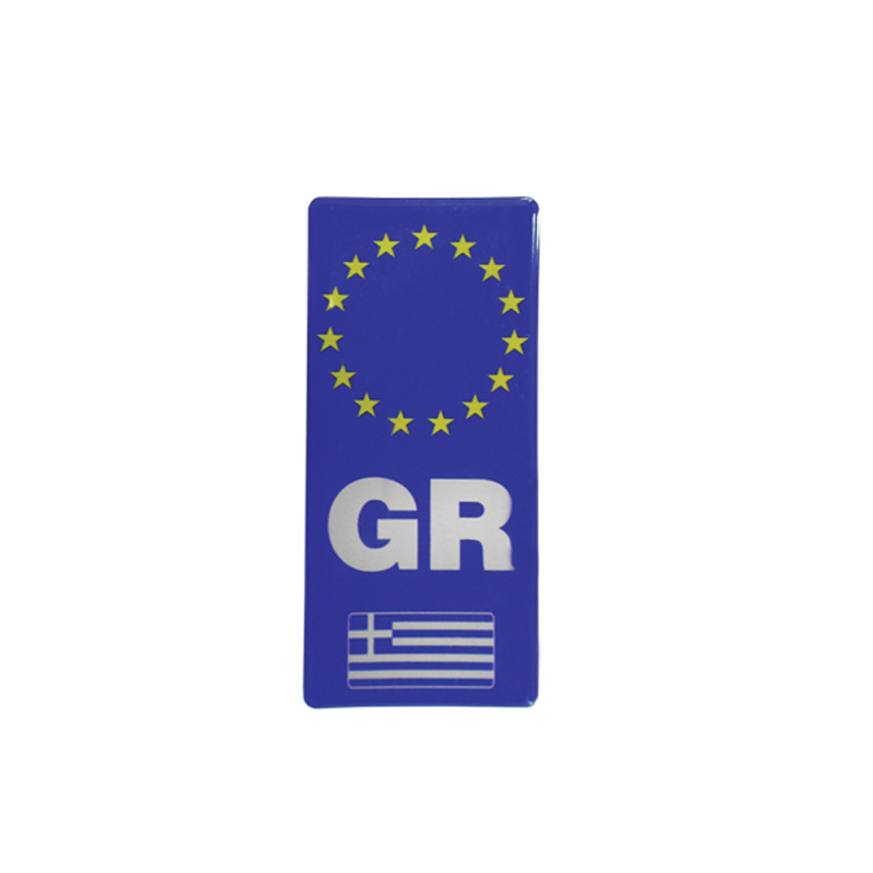 Βλησαρούλης Car Center - Αυτοκόλλητο Αυτοκινήτου ''GR-Αστέρια'' 4cm x 8,8cm Με Επικάλυψη Σμάλτου 1 Τεμάχιο 20931
