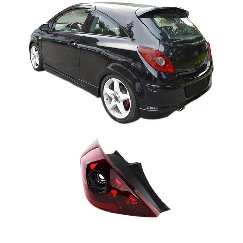 Βλησαρούλης Car Center - Φανάρι Πισινό Αριστερό Για Opel Corsa D 3D 06-14 OPC Look Κόκκινο/Φιμέ TYC