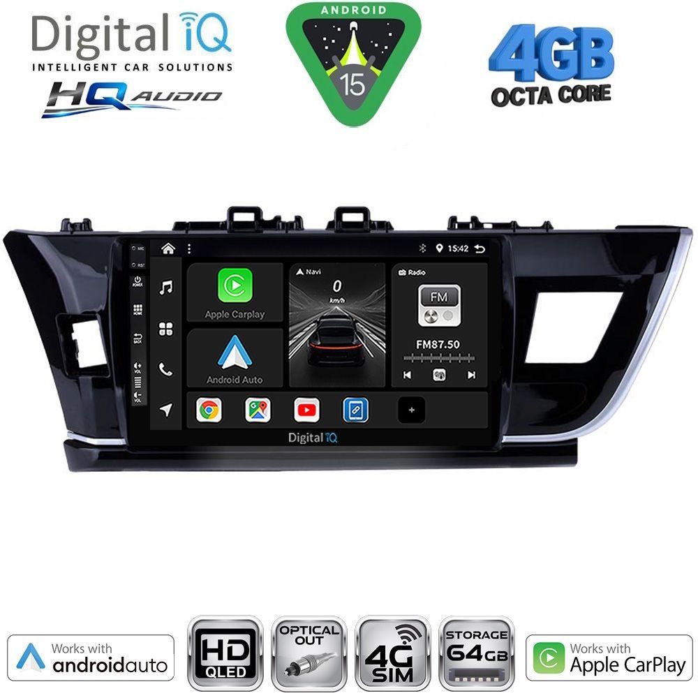 Βλησαρούλης Car Center - DIGITAL IQ BXK 19714BIG_CPAA (10inc) MULTIMEDIA TABLET for TOYOTA COROLLA mod. 2013-2016
