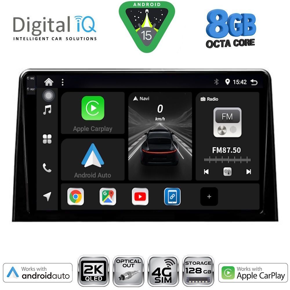 Βλησαρούλης Car Center - DIGITAL IQ BXK 20082_CPAA (10inc) MULTIMEDIA TABLET for CITROEN BERLINGO – OPEL COMBO – PEUGEOT PARTNER – TOYOTA PROACE mod. 2018-2026 - FIAT DOBLO mod. 2022-2026