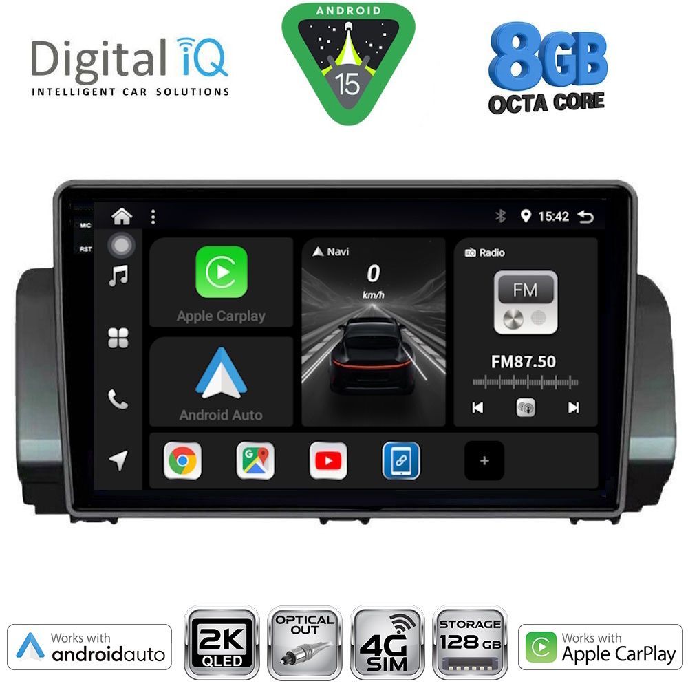Βλησαρούλης Car Center - DIGITAL IQ BXK 20109_CPAA (9inc) MULTIMEDIA TABLET for DACIA LOGAN - SANDERO - JOGGER mod. 2020-2026