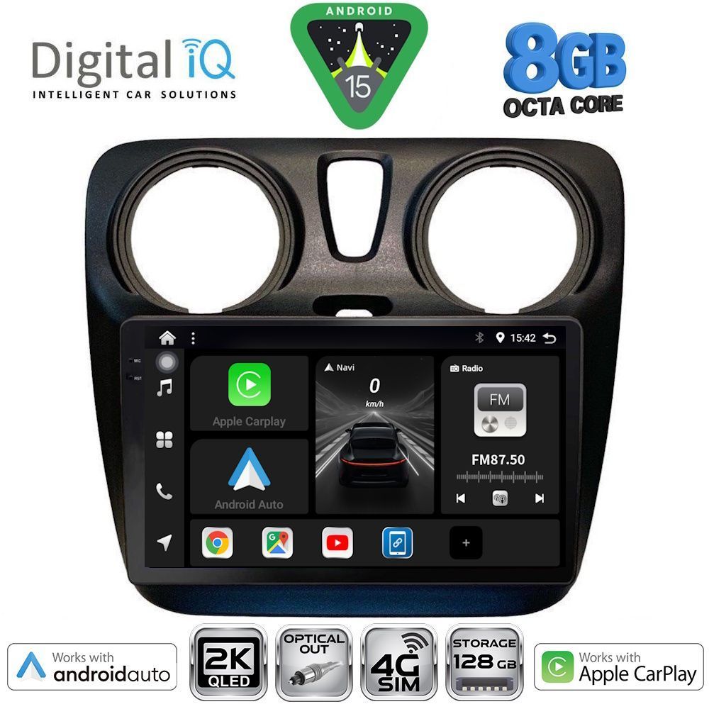 Βλησαρούλης Car Center - DIGITAL IQ BXK 20112_CPAA (9inc) MULTIMEDIA TABLET for DACIA DOKKER mod. 2012-2022