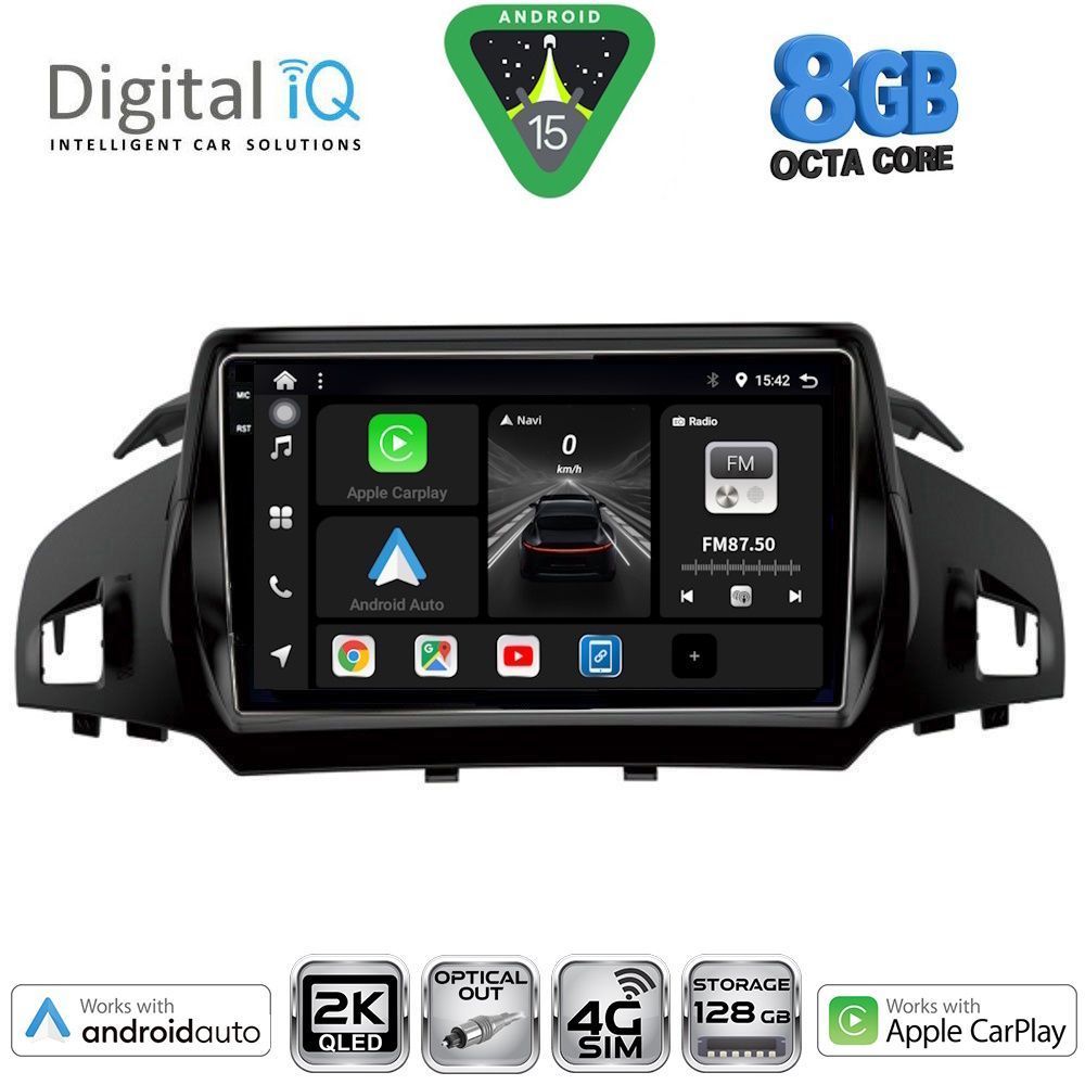 Βλησαρούλης Car Center - DIGITAL IQ BXK 20160_CPAA (9inc) MULTIMEDIA TABLET for FORD KUGA mod. 2013-2019 – CMAX mod. 2011-2020
