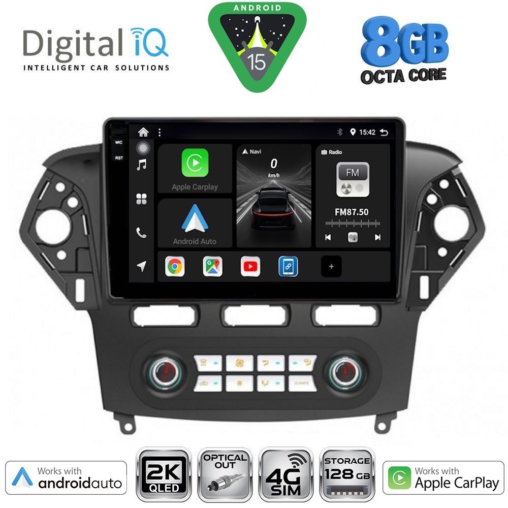 Βλησαρούλης Car Center - DIGITAL IQ BXK 20163_CPAA CLIMA (10inc) MULTIMEDIA TABLET for FORD MONDEO mod. 2011-2013