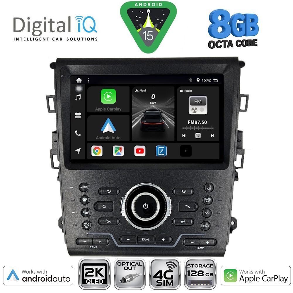 Βλησαρούλης Car Center - DIGITAL IQ BXK 20164_CPAA CLIMA (9inc) MULTIMEDIA TABLET for FORD MONDEO mod. 2014-2023