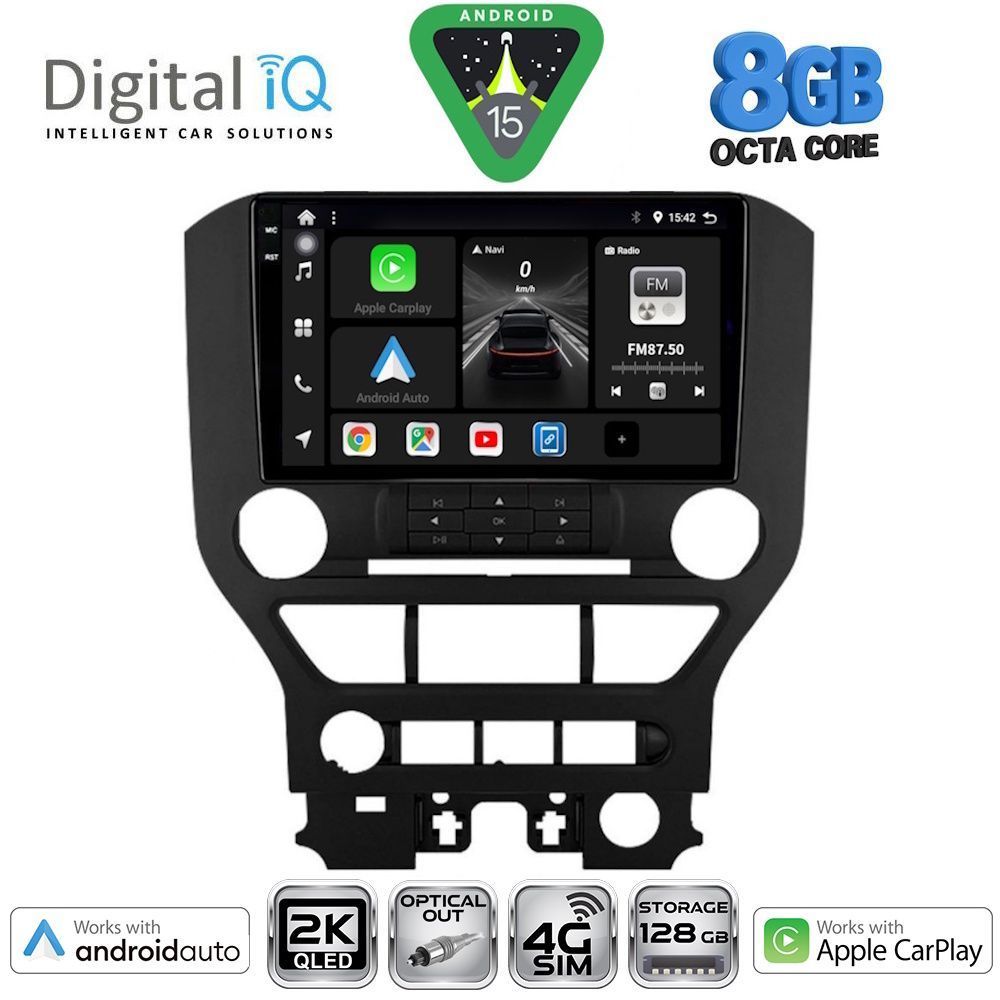 Βλησαρούλης Car Center - DIGITAL IQ BXK 20166_CPAA 3BUT (9inc) MULTIMEDIA TABLET for FORD MUSTANG mod. 2015-2020