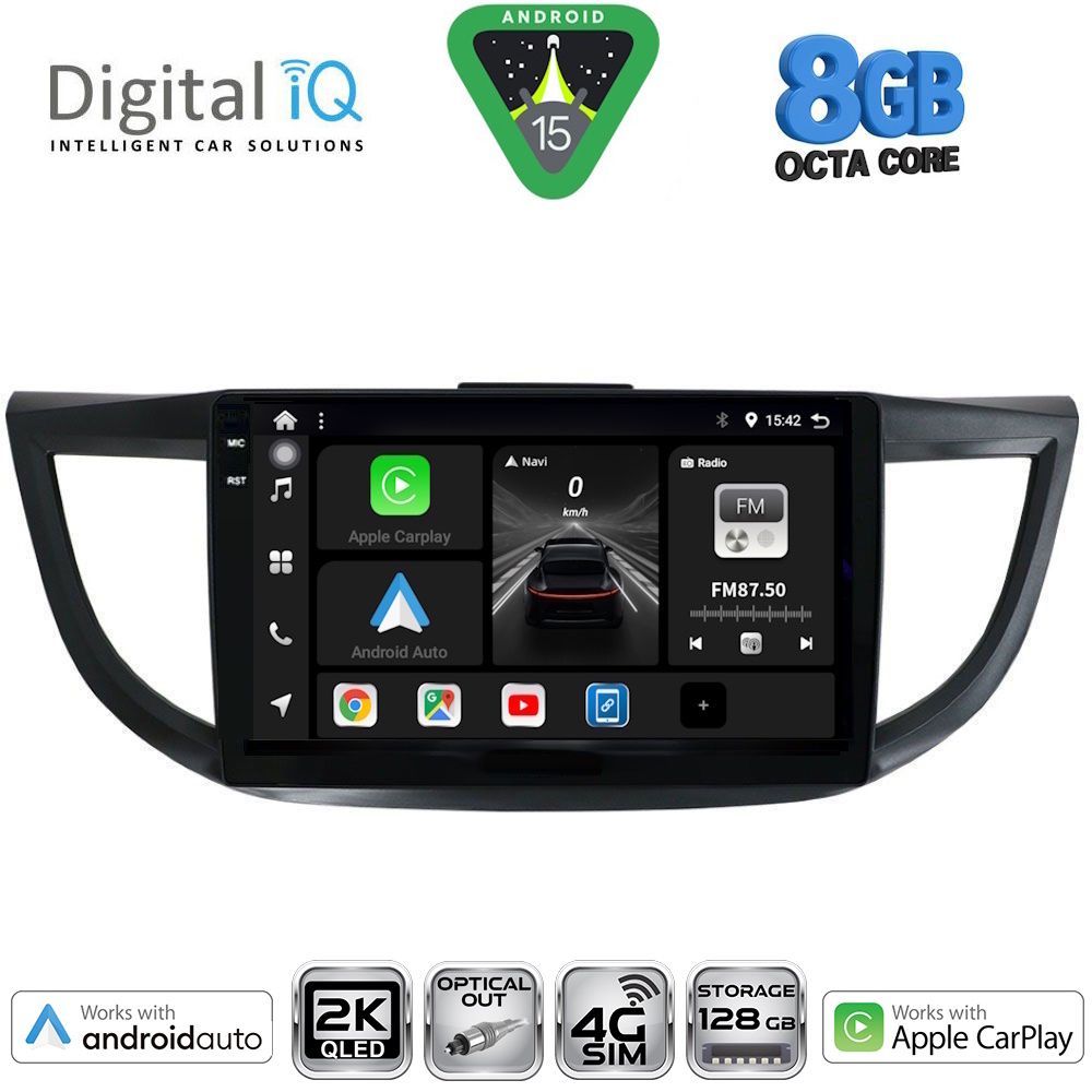 Βλησαρούλης Car Center - DIGITAL IQ BXK 20198_CPAA (10inc) MULTIMEDIA TABLET for HONDA CRV mod. 2013-2017