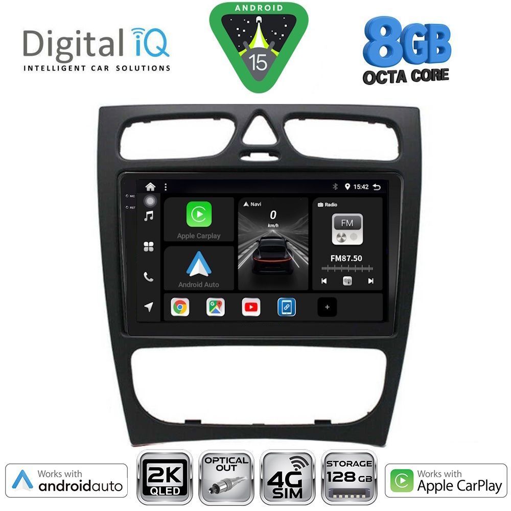 Βλησαρούλης Car Center - DIGITAL IQ BXK 20402_CPAA (9inc) MULTIMEDIA TABLET for MERCEDES C (W203) mod. 1999-2004