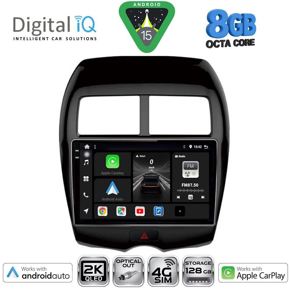 Βλησαρούλης Car Center - DIGITAL IQ BXK 20430_CPAA (10inc) MULTIMEDIA TABLET for MITSUBISHI ASX mod. 2009-2020 - PEUGEOT 4008 mod. 2012-2018