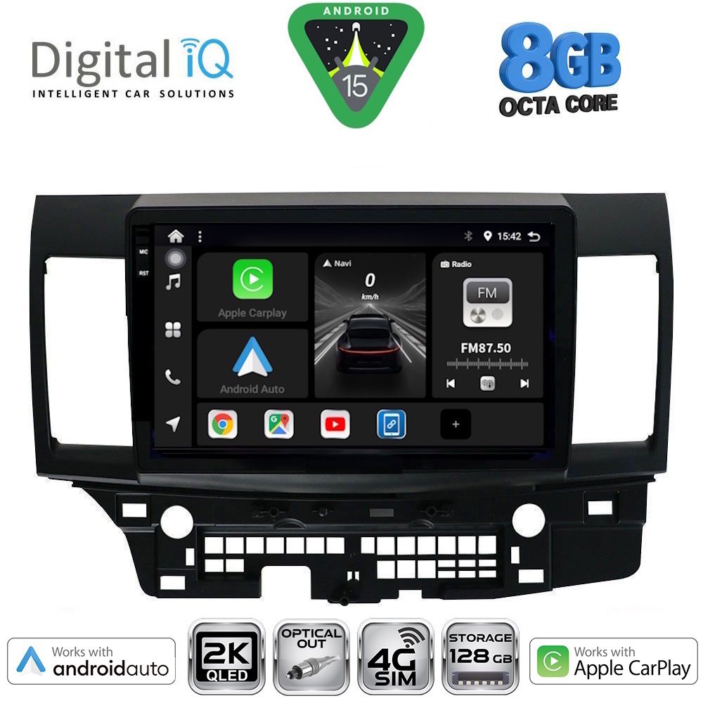 Βλησαρούλης Car Center - DIGITAL IQ BXK 20434_CPAA (10inc) MULTIMEDIA TABLET for MITSUBISHI LANCER mod. 2008-2017