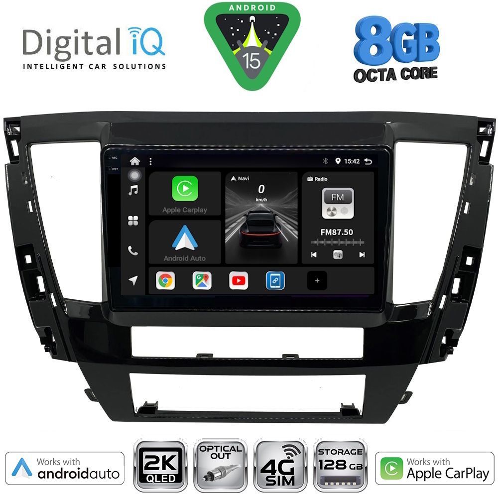Βλησαρούλης Car Center - DIGITAL IQ BXK 20447S_CPAA (9inc) MULTIMEDIA TABLET for MITSUBISHI PAJERO SPORT mod. 2020-2026