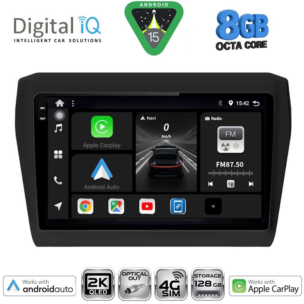 Βλησαρούλης Car Center - DIGITAL IQ BXK 20686_CPAA (9inc) MULTIMEDIA TABLET for SUZUKI SWIFT mod. 2017-2026