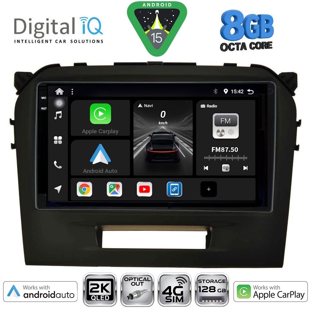 Βλησαρούλης Car Center - DIGITAL IQ BXK 20697BL_CPAA (9inc) MULTIMEDIA TABLET for SUZUKI VITARA mod. 2016-2025 (BLACK)