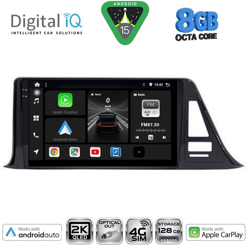 Βλησαρούλης Car Center - DIGITAL IQ BXK 20709_CPAA (9inc) MULTIMEDIA TABLET for TOYOTA CH-R mod. 2017-2023