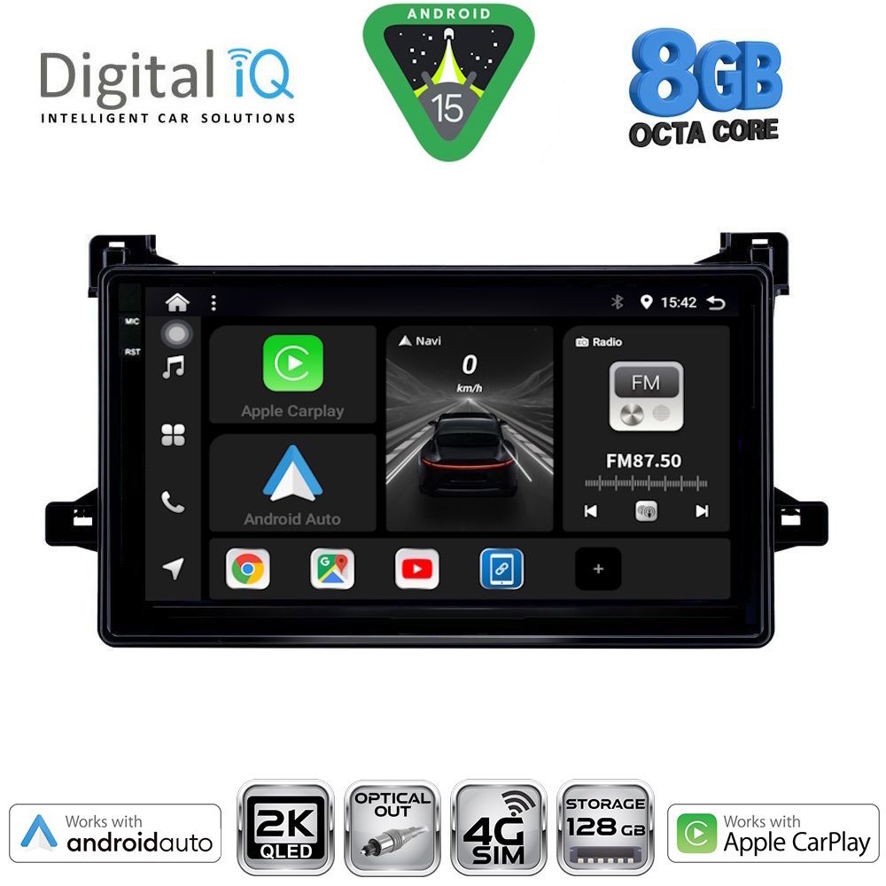 Βλησαρούλης Car Center - DIGITAL IQ BXK 20727_CPAA (9inc) MULTIMEDIA TABLET for TOYOTA PRIUS mod. 2016-2020