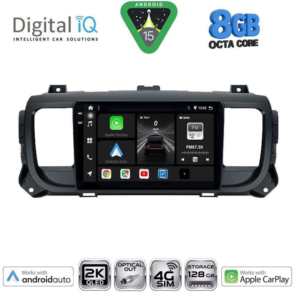 Βλησαρούλης Car Center - DIGITAL IQ BXK 20729_CPAA (9inc) MULTIMEDIA TABLET for CITROEN JUMPY-SPACETOURER – PEUGEOT EXPERT-TRAVELLER - TOYOTA PROACE mod.2016-2026