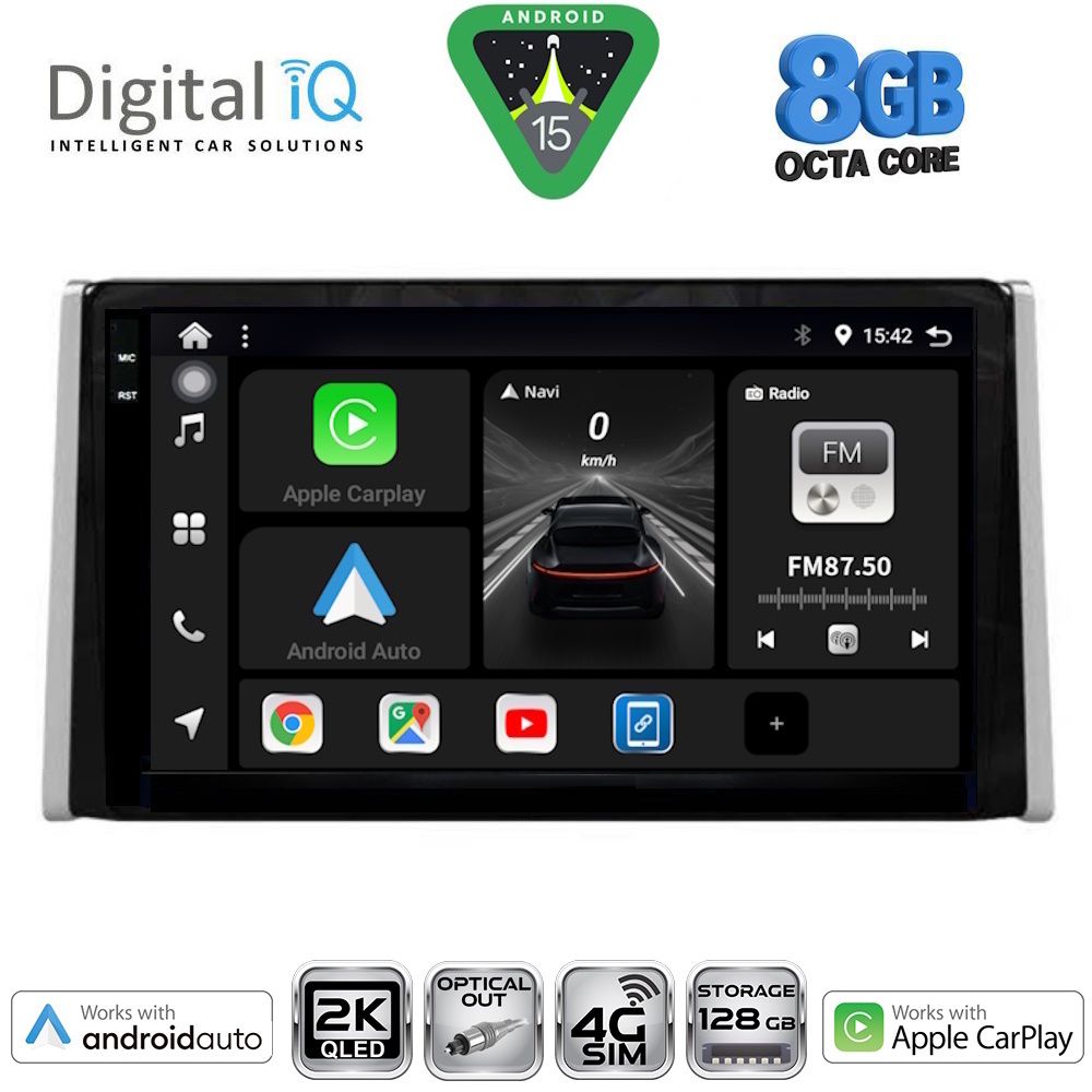 Βλησαρούλης Car Center - DIGITAL IQ BXK 20734_CPAA (10inc) MULTIMEDIA TABLET for TOYOTA RAV 4 mod. 2019-2025