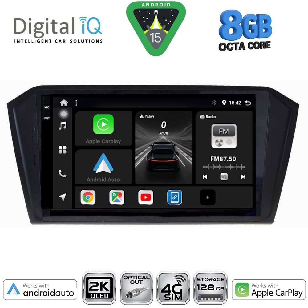 Βλησαρούλης Car Center - DIGITAL IQ BXK 20750_CPAA (10inc) MULTIMEDIA TABLET for VW PASSAT mod. 2016-2023