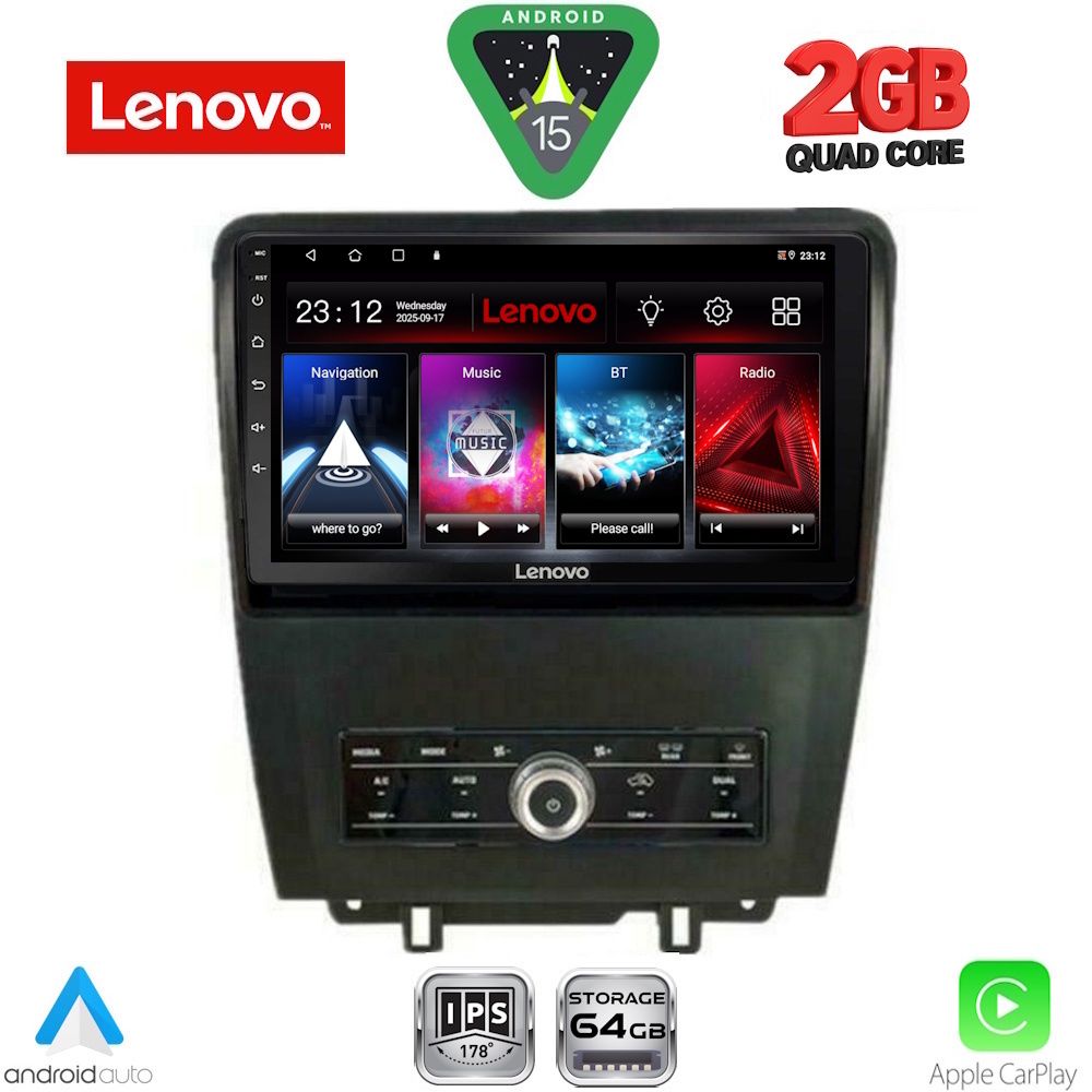 Βλησαρούλης Car Center - LENOVO LVD 2165_CPA (9inc) MULTIMEDIA TABLET for FORD MUSTANG mod. 2010-2015