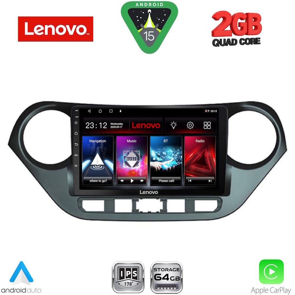 Βλησαρούλης Car Center - LENOVO LVD 2224_CPA (9inc) MULTIMEDIA TABLET for HYUNDAI i10 mod. 2014-2020