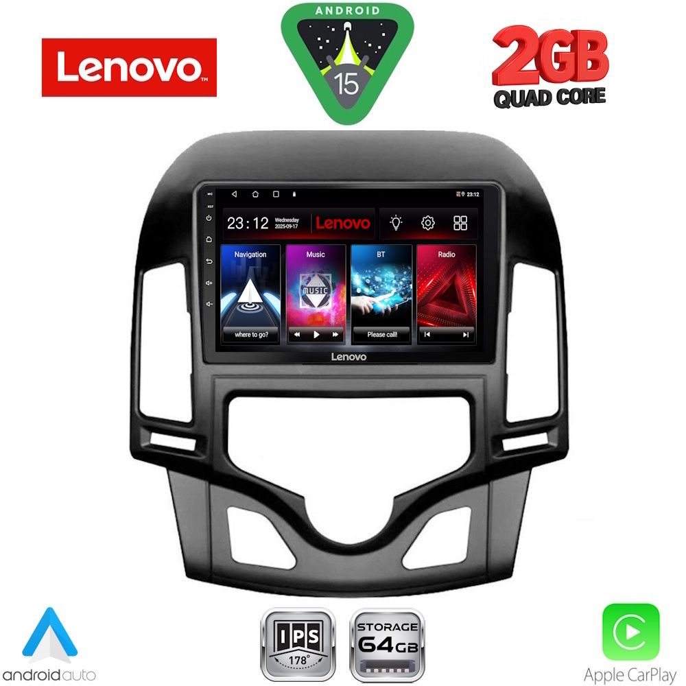 Βλησαρούλης Car Center - LENOVO LVD 2231_CPA CLIMA (9inc) MULTIMEDIA TABLET for HYUNDAI i30 mod. 2007-2012