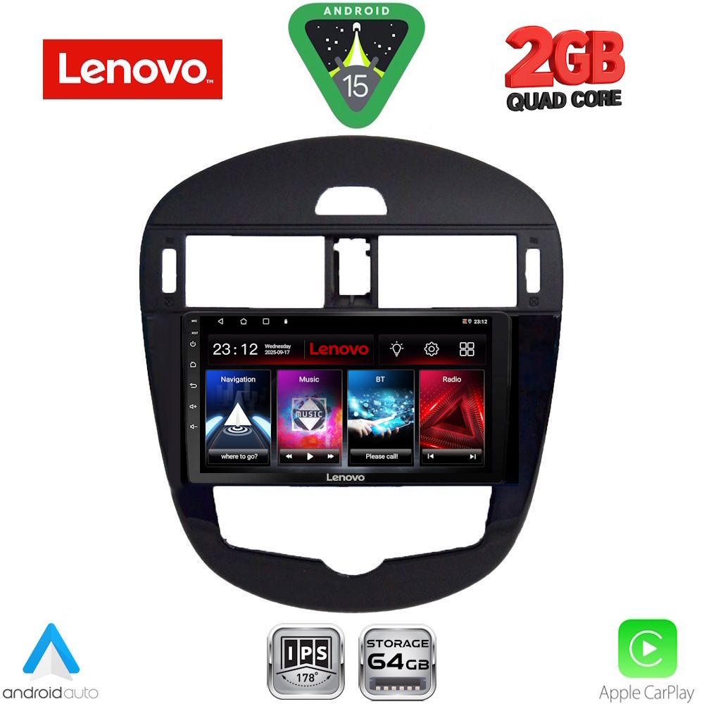 Βλησαρούλης Car Center - LENOVO LVD 2470_CPA CLIMA (9inc) MULTIMEDIA TABLET for NISSAN PULSAR mod. 2014-2020