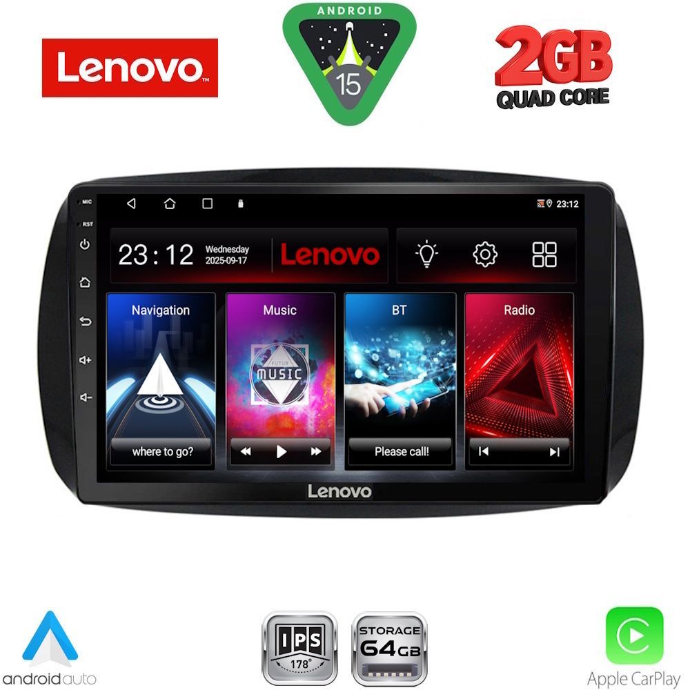 Βλησαρούλης Car Center - LENOVO LVD 2623_CPA (9inc) MULTIMEDIA TABLET for SMART (453) mod. 2016-2024