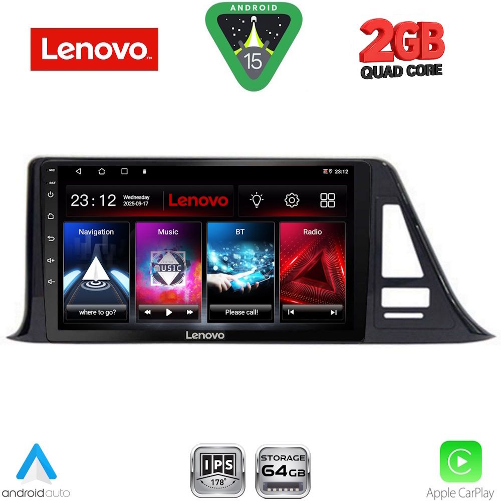 Βλησαρούλης Car Center - LENOVO LVD 2709_CPA (9inc) MULTIMEDIA TABLET for TOYOTA CH-R mod. 2017-2023