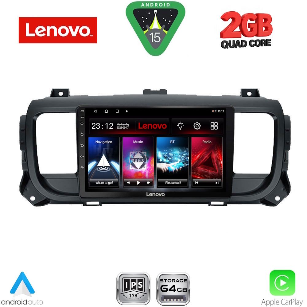 Βλησαρούλης Car Center - LENOVO LVD 2729_CPA (9inc) MULTIMEDIA TABLET for CITROEN JUMPY-SPACETOURER – PEUGEOT EXPERT-TRAVELLER – TOYOTA PROACE mod. 2016>