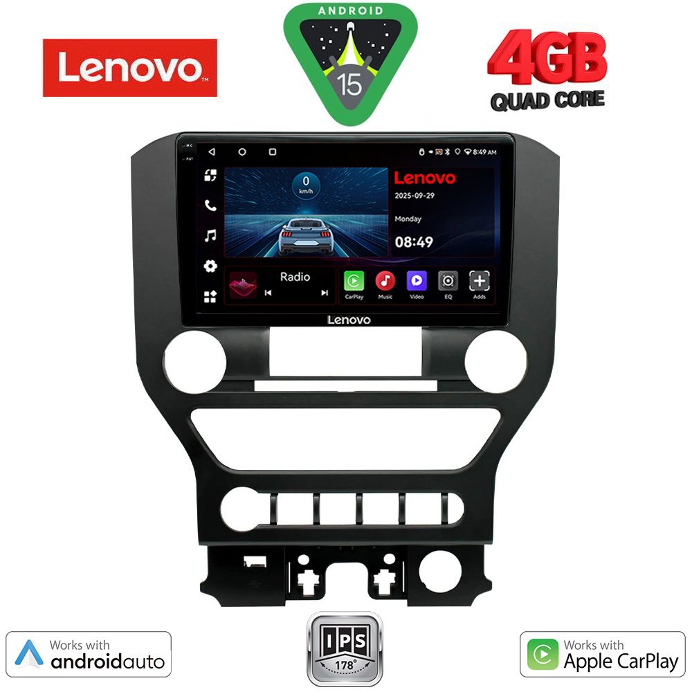 Βλησαρούλης Car Center - LENOVO LVE 8166_CPAA 4BUT (9inc) MULTIMEDIA TABLET for FORD MUSTANG mod. 2015-2020