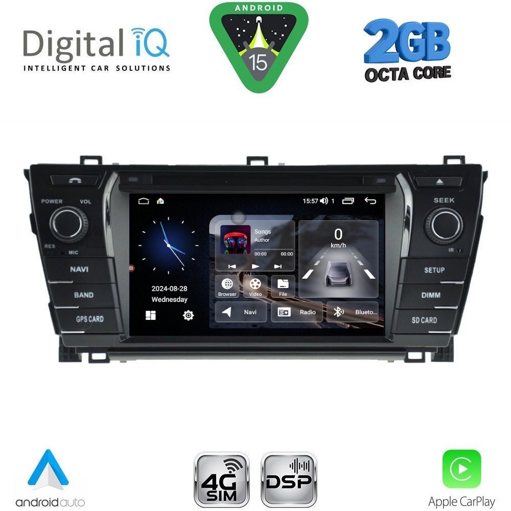 Βλησαρούλης Car Center - DIGITAL IQ MSF 312_CPA (7” DECK) MULTIMEDIA SYSTEM for TOYOTA COROLLA mod. 2013-2016