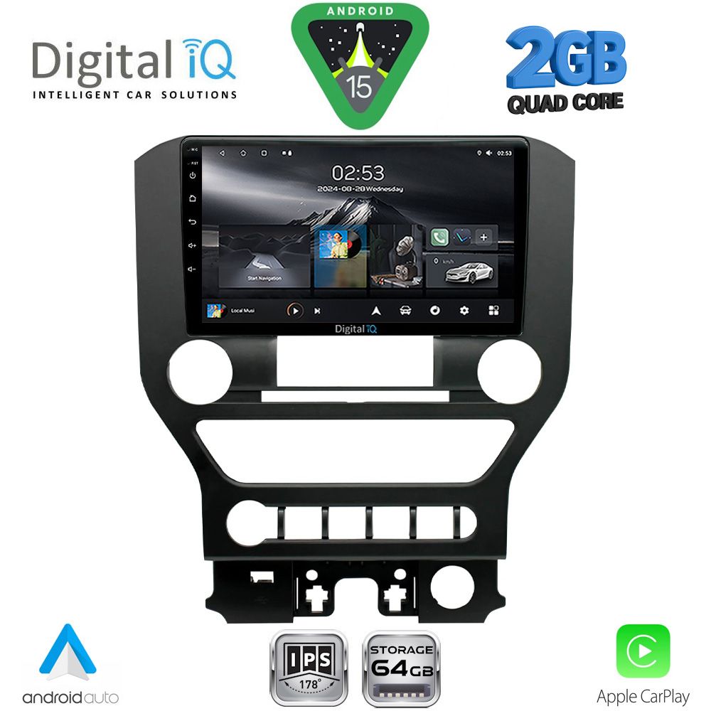 Βλησαρούλης Car Center - DIGITAL IQ RSD 1166_CPA 4BUT (9inc) MULTIMEDIA TABLET for FORD MUSTANG mod. 2015-2020