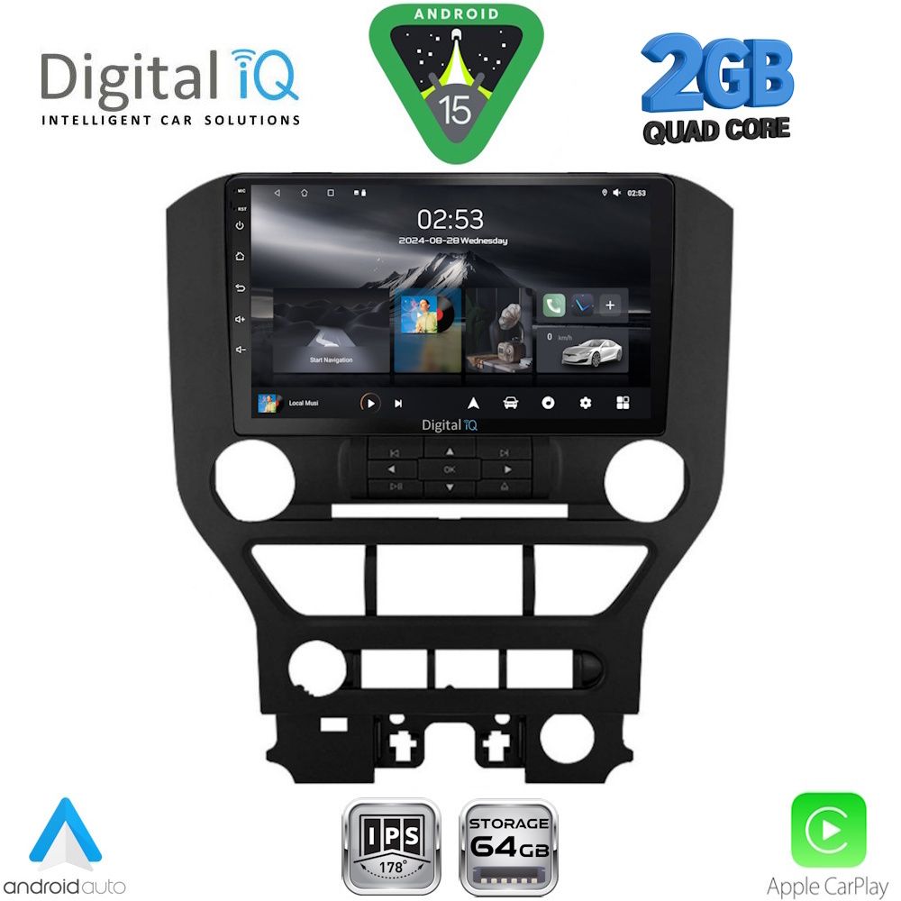 Βλησαρούλης Car Center - DIGITAL IQ RSD 1166_CPA 3BUT (9inc) MULTIMEDIA TABLET for FORD MUSTANG mod. 2015-2020