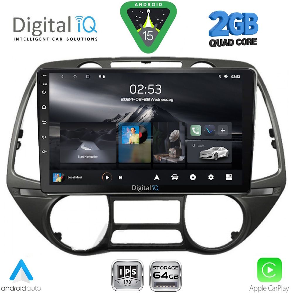Βλησαρούλης Car Center - DIGITAL IQ RSD 1226_CPA  (9inc) MULTIMEDIA TABLET for HYUNDAI i20 mod. 2008-2014