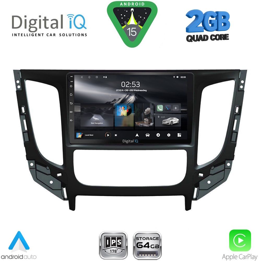 Βλησαρούλης Car Center - DIGITAL IQ RSD 1437_CPA CLIMA (9inc) MULTIMEDIA TABLET for MITSUBISHI L200 mod. 2015-2019 with CLIMA