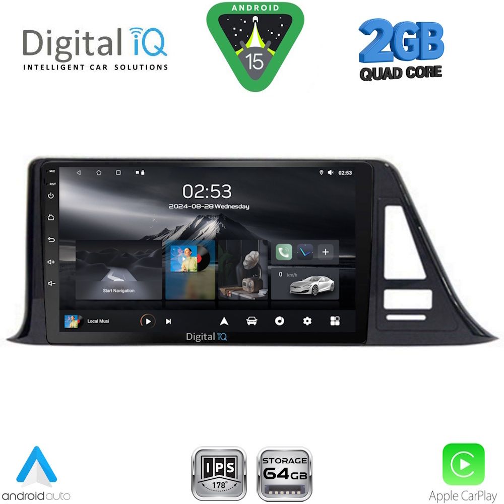 Βλησαρούλης Car Center - DIGITAL IQ RSD 1709_CPA (9inc) MULTIMEDIA TABLET for TOYOTA CH-R mod. 2017-2023