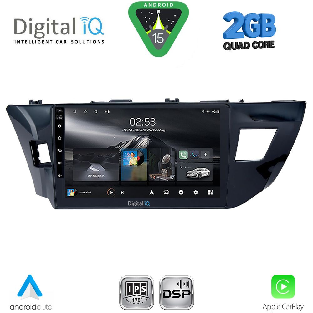 Βλησαρούλης Car Center - DIGITAL IQ RSD 1714MD_CPA (10inc) MULTIMEDIA TABLET for TOYOTA COROLLA mod. 2013-2016