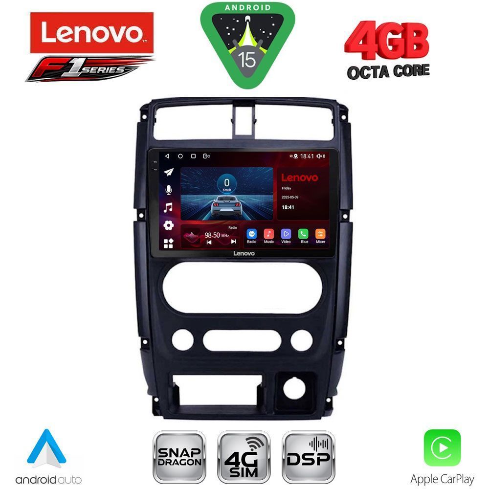 Βλησαρούλης Car Center - LENOVO SSQ 9678_CPA (9inc) MULTIMEDIA TABLET for SUZUKI JIMNY mod. 2007-2017