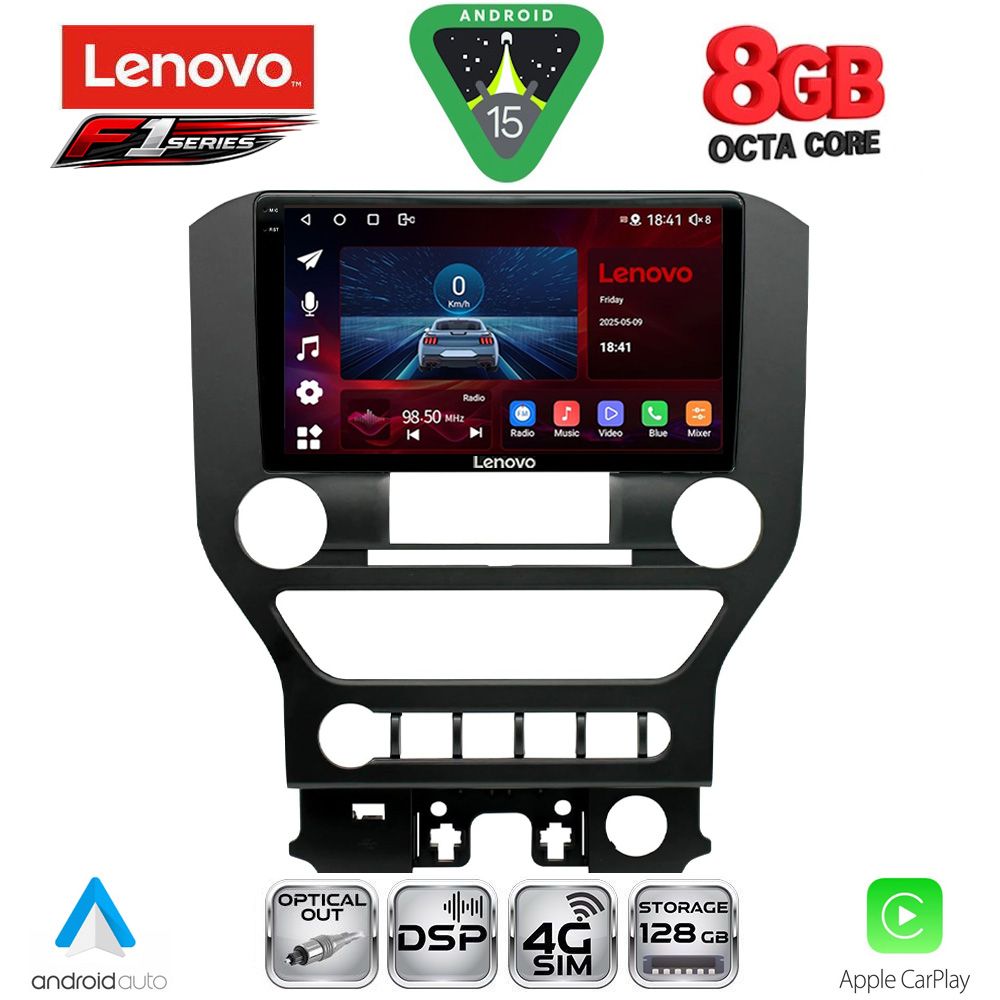 Βλησαρούλης Car Center - LENOVO SSR 10166_CPA 4BUT (9inc) MULTIMEDIA TABLET for FORD MUSTANG mod. 2015-2020