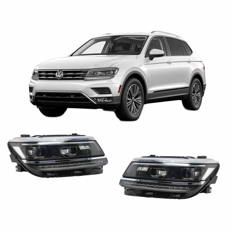 Βλησαρούλης Car Center - Μπροστινά Φανάρια Set Για Vw Tiguan II mk2 16+ DRL Led Matrix & Led Signal Dynamic R-Line Look H7/H7 Με Μοτέρ Carner